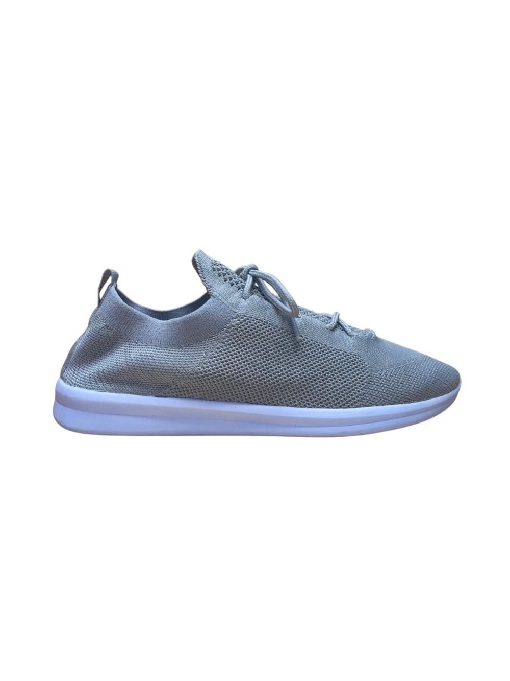 Mossimo Supply Co Women’s Gray Woven Lace-Up Low Sock Top Sneakers Size 10